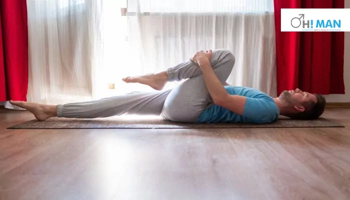 Pavanamuktasana yoga to cure erectile dysfunction