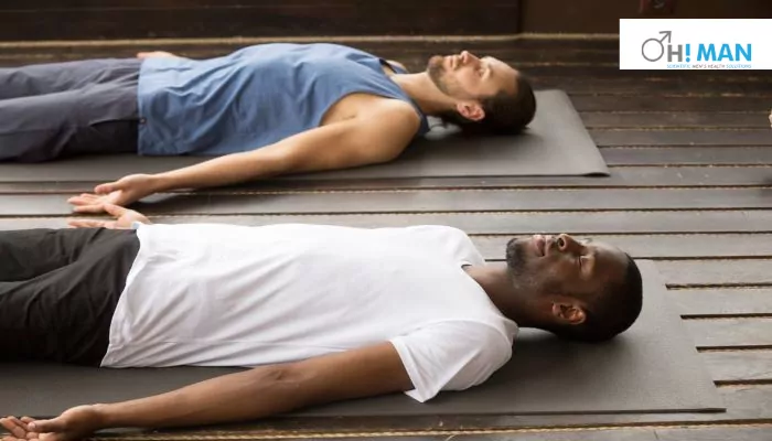 Shavasana yoga and different mudras for erectile dysfunction